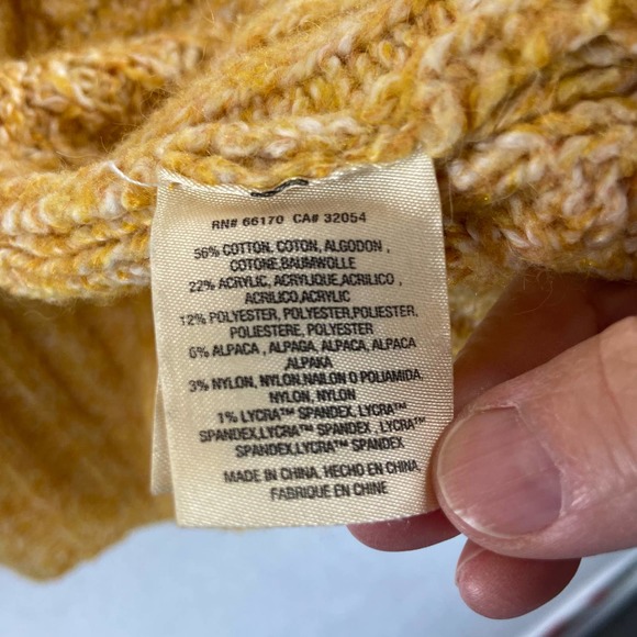 Anthropologie Angel of the North Yellow Open Front Cardigan Sz Large - Picture 8 of 8